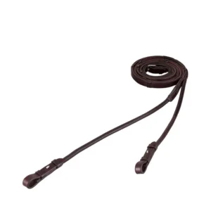 redini cuoio con grip e fermacorse, 16 mm Brown/Silver F