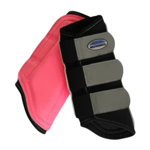 Reflective Single Lock Brushing Boots Pink/Silver P