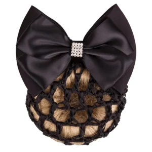 rete per capelli con fiocco glitter Black Taglia unica