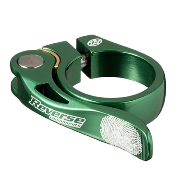 REVERSE COMPONENTS Morsetto per sella sgancio rapido lunga durata Verde
