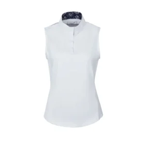 Ria Maglia da concorso smanicata per donna White/Dark Blue L