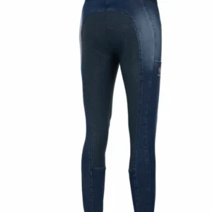 Rosa Leggins da equitazione denim Full Grip da donna Denim Blue 88