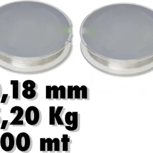 2 Rotoli Lenza 0.18mm 5.20kg 100 Metri Ciascuno Carbonio Pesca Super Resistenza