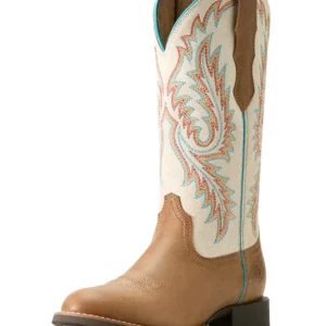 Round Up StretchFit stivali western da donna Sandstorm/Distressed Ivory 37