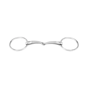 Satinox filetto ad anelli liberi, snodato semplice, 14 mm, anello 55 mm, acciaio inox Silver 105 mm