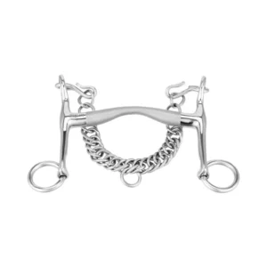 Satinox morso da briglia, 14 mm, aste 5 cm, acciaio inox Metall 135 mm