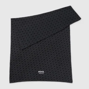 Sciarpa con monogramma Boss Black Taglia unica