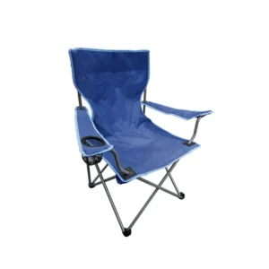 Sedia camping ferro chiusura ad ombrello Poly di colore blu