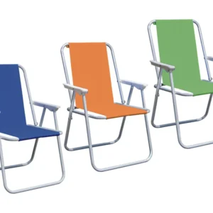 Sedia pic-nic 57x53xh.75cm tubo acciaio d.19mm fodera poliestere 4 blu - 1 arancio - 1 verde $