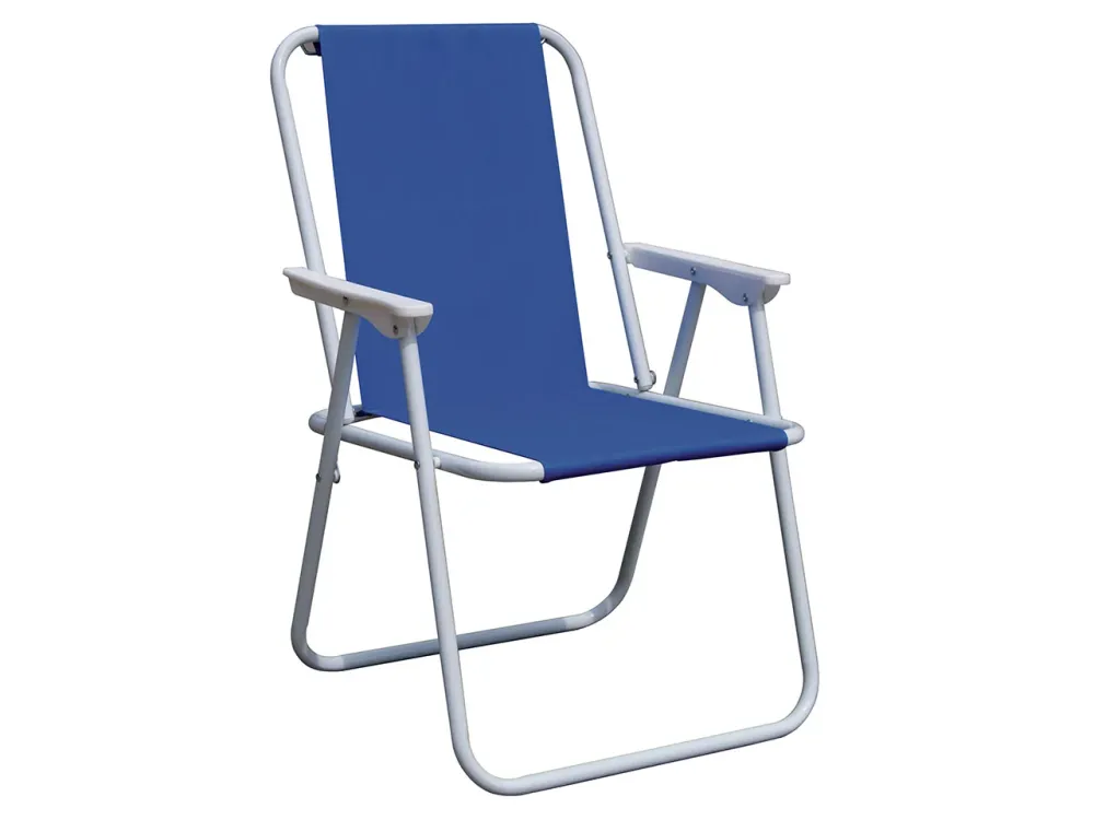 Sedia pic-nic 57x53xh.75cm tubo acciaio d.19mm fodera poliestere 4 blu - 1 arancio - 1 verde $