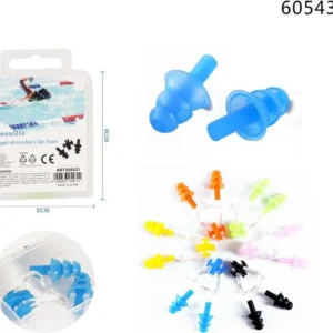 Set Clip Naso Nuoto + Tappi Per Orecchie Immersioni Subacquee Assortiti 605431