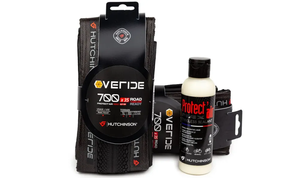 Set 2 copertoni Hutchinson Overide + liquido TL 150 ml - Tubeless Ready - HardSkin