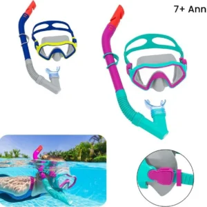Set Maschera Per Snorkeling Con Boccaglio Per Bambini 7-14 Anni Colori Ass 24025