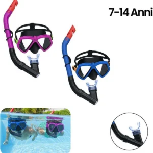 Set Maschera Snorkeling Dominator 7-14anni 2 Colori Assortiti Mare Piscina 24070