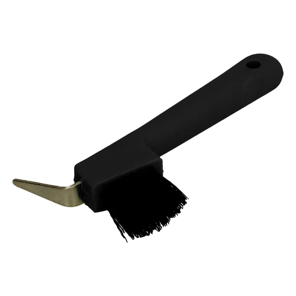 Shires Raschietto per zoccoli/Spazzola Nero