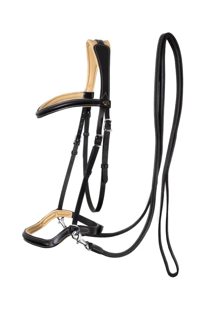 Sidepull Kiona con redini (System 3) Black/Beige C