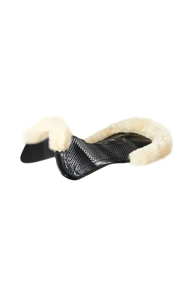 sottosella terapeutico Just Gel con inserto pelle di montone Black/Natural L