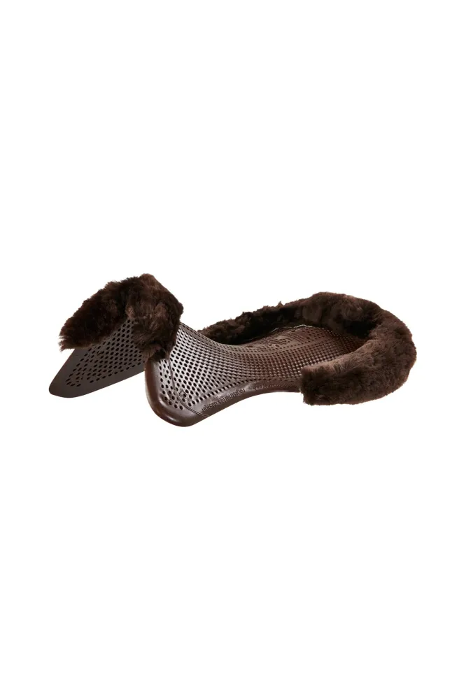 sottosella terapeutico Just Gel con inserto pelle di montone Brown/Brown M