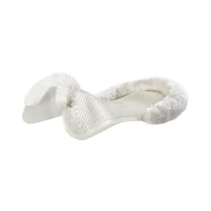 sottosella terapeutico Just Gel con inserto pelle di montone Transparent/White M