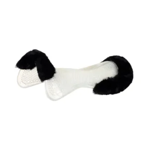 sottosella terapeutico Just Gel con inserto pelle di montone Transparent/Black L