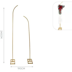 Staffe per supporto palloncini semiarco set 2pz 190x240cm oro