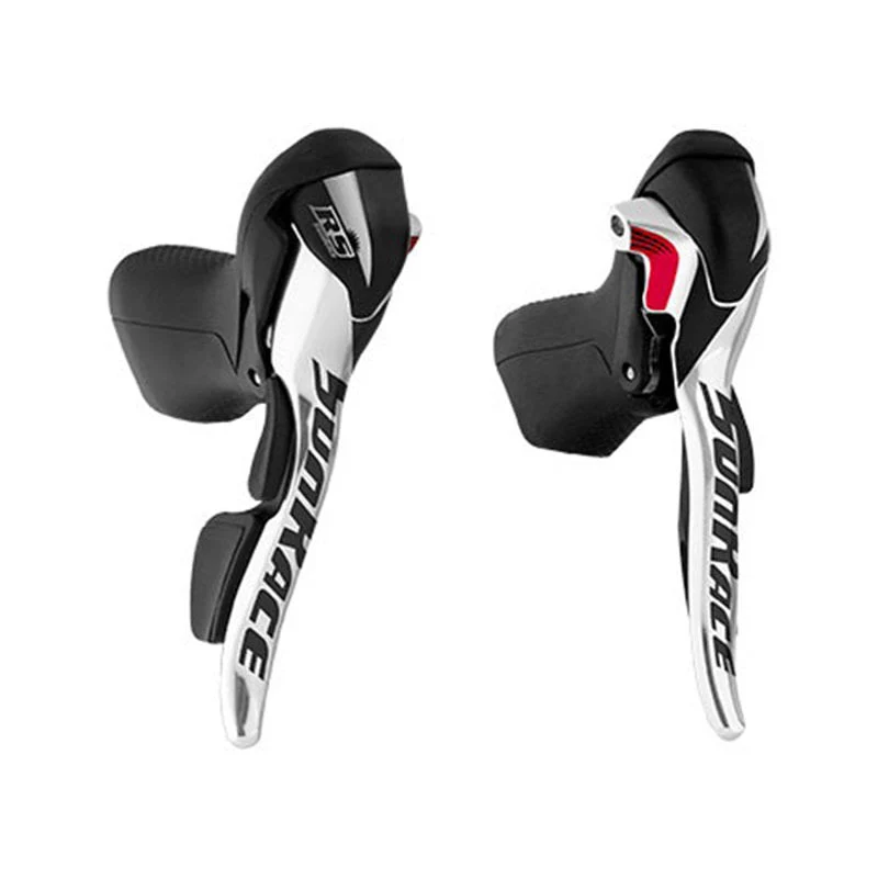 Comandi Cambio ROAD 2x10V Alluminio Nero/Argento (Coppia) SUNRACE