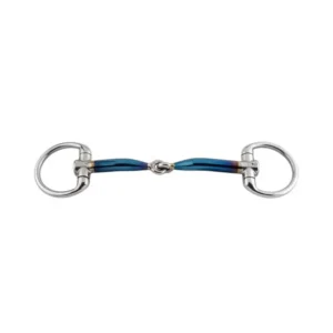 Sweet Iron Eggbutt Bradoon snodato Blue 110 mm