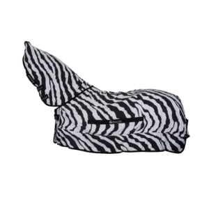 Sweet-Itch Zebra coperta per eczema con collo fisso Black/White 130