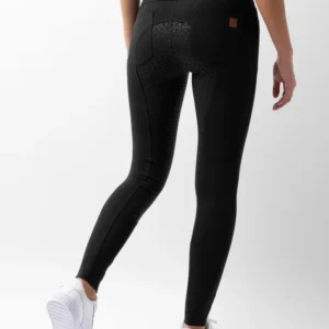 Tara Pantaloni da equitazione vita alta con full seat silicone da donna Nero 42