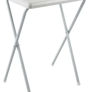 tavolino alto da campeggio pieghevole salvaspazio pvc Bianco Milani Home