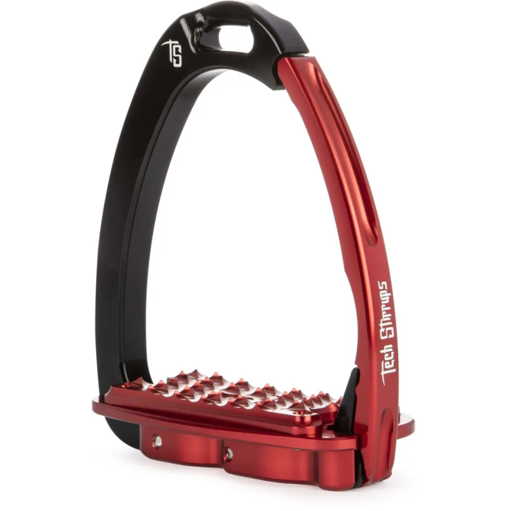 Tech Stirrups Staffe Venice Sloped EVO Nero/Rosso