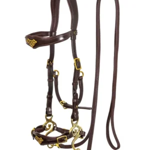 testiera Imperial hackamore con redini (Sistema 2) Shire Brown X-Full