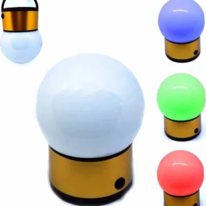 Torcia Lanterna Portatile Led Campeggio Luce Bianca Rgb Ricaricabile Emergenza