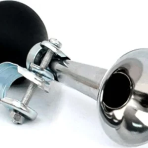 Trombetta Bici Metallo Campanella Clacson Per Bicicletta Lunghezza 18cm 7 Pollice Argento Nero Carall