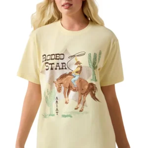 T-shirt Rodeo Star stile boyfriend da donna Pear Sorbet M