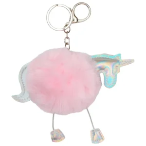 Unicorn Pompom Keychain Light Pink Taglia unica