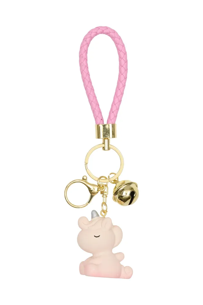 Unicorn Rubber Keychain Pink Taglia unica