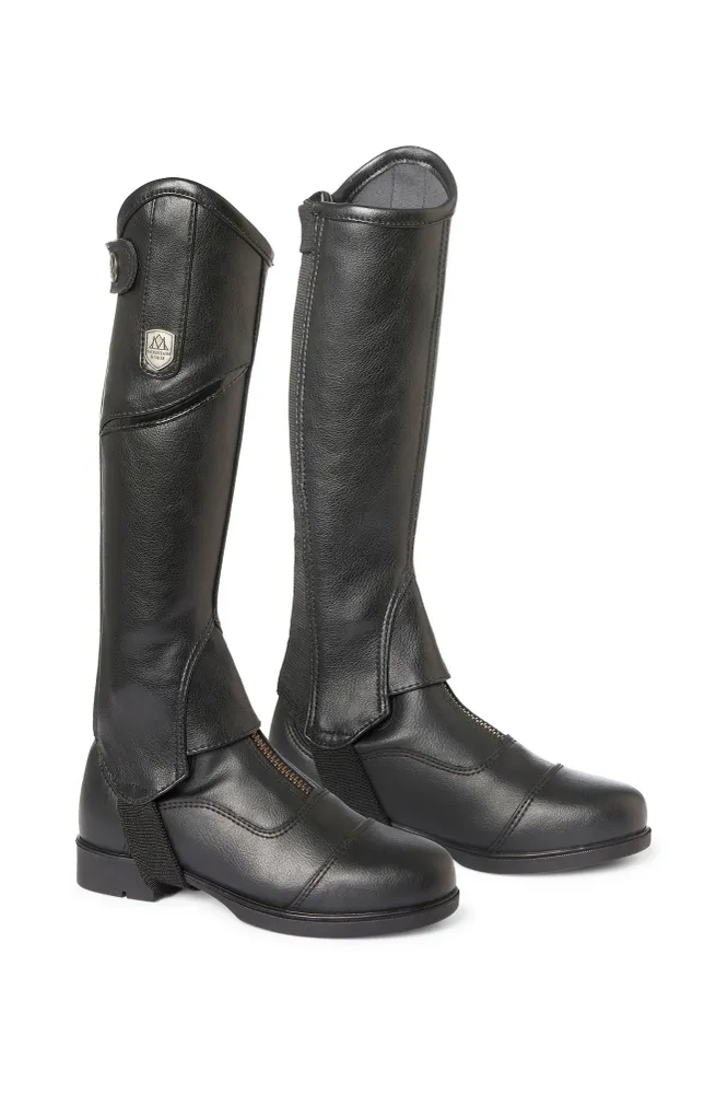 Veganza Young Kids' Half Chaps Black Junior m