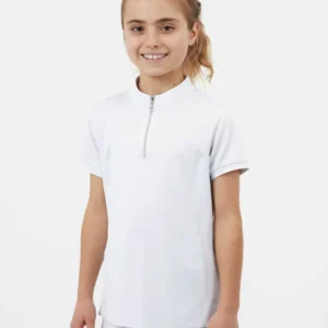 Young Rider Louisa camicia da concorso con inserti mesh White 134-140