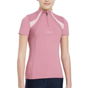 Young Rider manica corta Mia Mesh strato base Peony 146-152